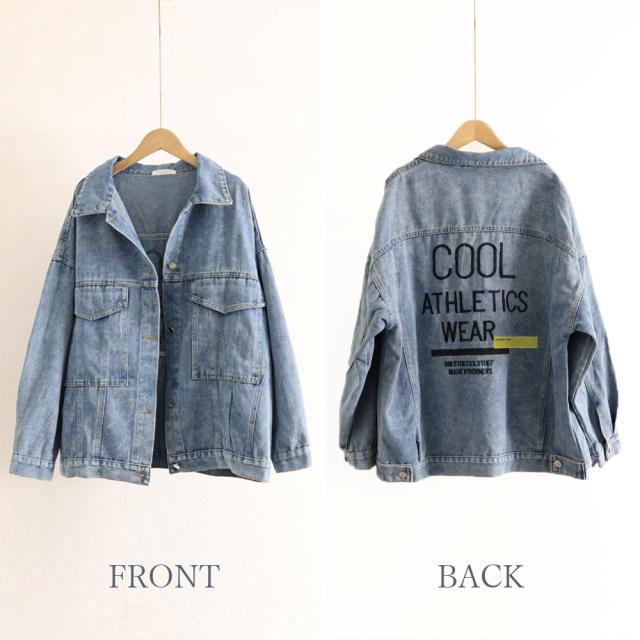 デニムジャケット レディース バックロゴ SK19921884-7231 送料無料 即日発送-2