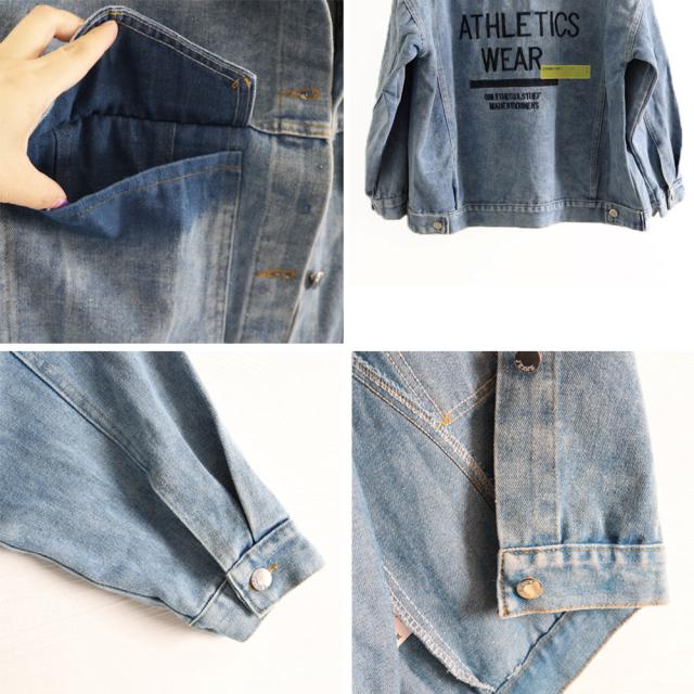 デニムジャケット レディース バックロゴ SK19921884-7231 送料無料 即日発送-3