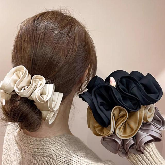 シュシュ大きめ 大人 ボリュームヘアゴム 送料無料 即日発送-5