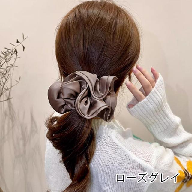 シュシュ大きめ 大人 ボリュームヘアゴム 送料無料 即日発送-8