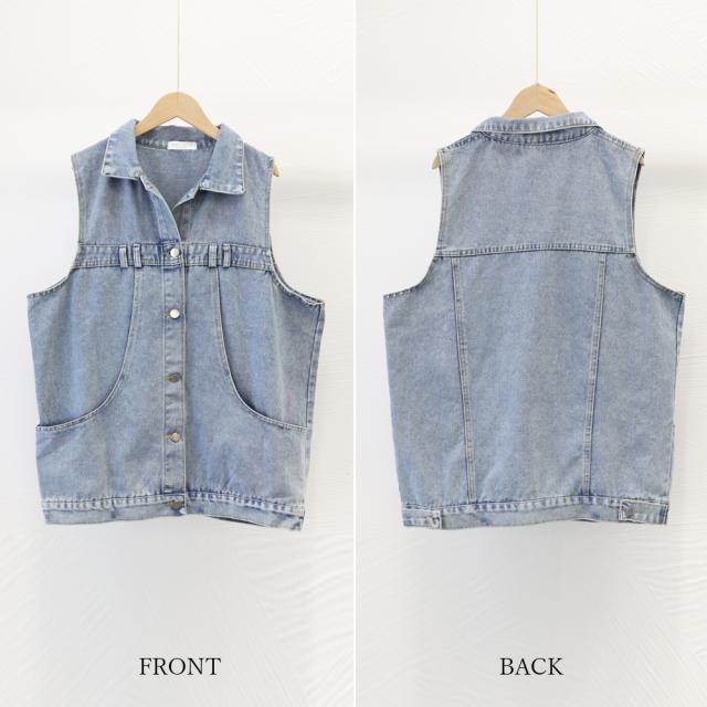 デニムベスト レディース デニムチョッキ SK19921881-7234 送料無料 即日発送-2