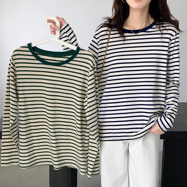 ボーダー柄Tシャツ 長袖カットソー 春秋 送料無料 即日発送-6