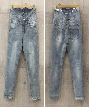 デニム ハイウエスト スキニーパンツ 送料無料 即日発送-8