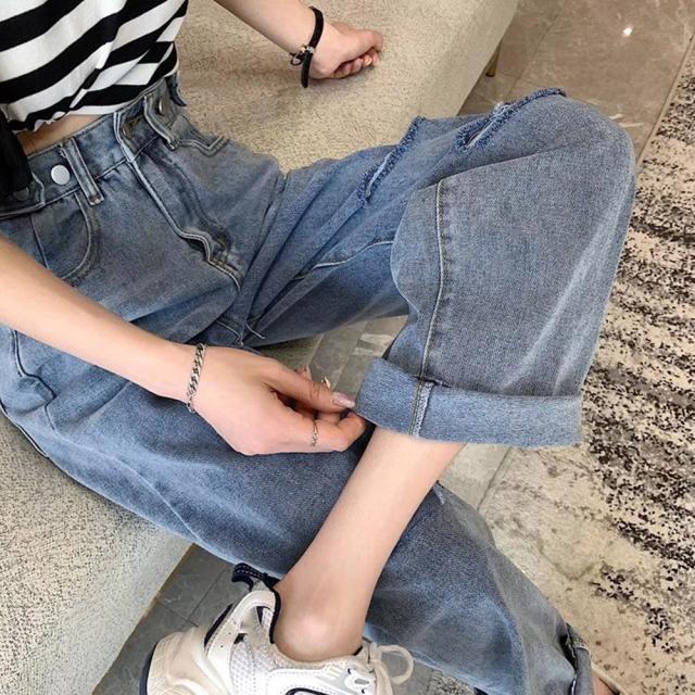 ダメージ デニムパンツ ハイウエスト美脚 送料無料 即日発送-7