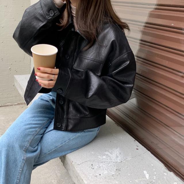 ライダースジャケット PUレザーブルゾン 送料無料 即日発送-4