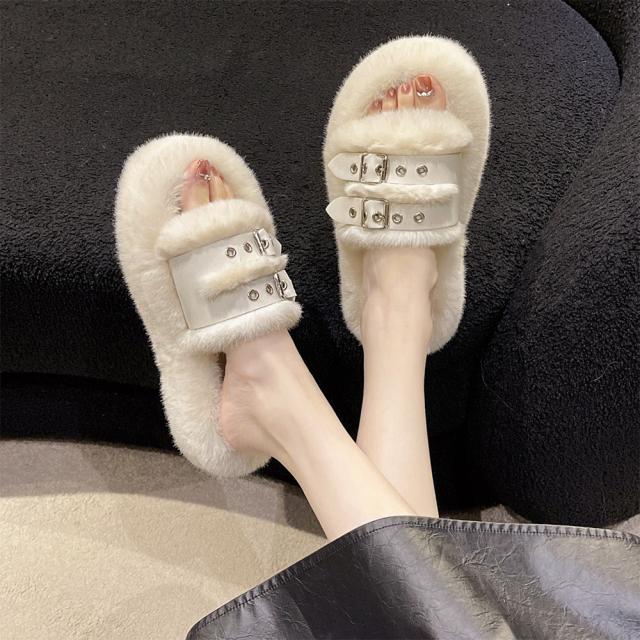 ファーサンダル レディース ボアサンダル 送料無料 即日発送-7