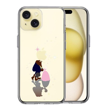 iPhone15Plus ケース クリア 美女と野獣 スマホケース 側面ソフト 背面ハード ハイブリッド  送料無料-0