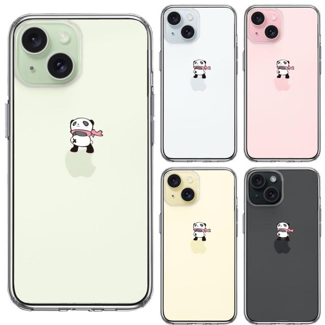 iPhone15Plus ケース クリア さすらい パンダ スマホケース 側面ソフト 背面ハード ハイブリッド 送料無料-1