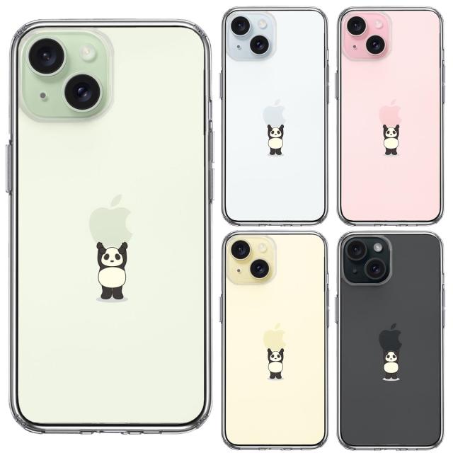 iPhone15 ケース クリア パンダ 重量挙げ 並感 スマホケース 側面ソフト 背面ハード ハイブリッド  送料無料-1