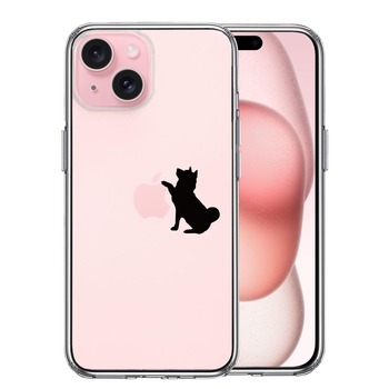 iPhone15 ケース クリア わんこ お手 スマホケース 側面ソフト 背面ハード ハイブリッド 送料無料-0