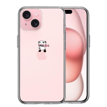iPhone15 ケース クリア さすらい パンダ スマホケース 側面ソフト 背面ハード ハイブリッド 送料無料-0