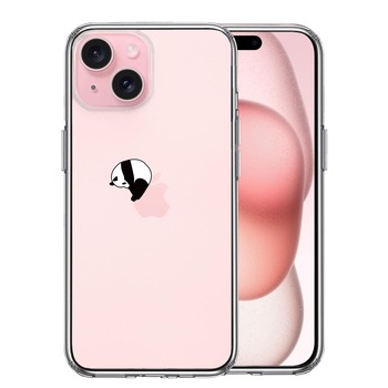 iPhone15 ケース クリア パンダ panda 跳び箱 体操 スマホケース 側面ソフト 背面ハード ハイブリッド 送料無料-0