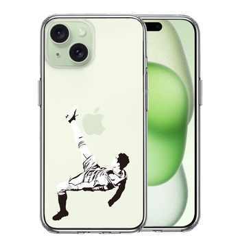 iPhone15 ケース クリア サッカー オーバーヘッドキック 2 スマホケース 側面ソフト 背面ハード ハイブリッド 送料無料-0