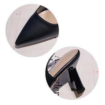 パンプス ポインテッドトゥ 太ヒール 送料無料 即日発送-4