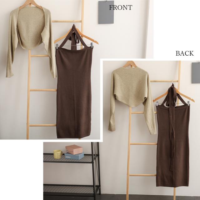 ニットワンピース セットアップ 秋冬 送料無料 即日発送-2