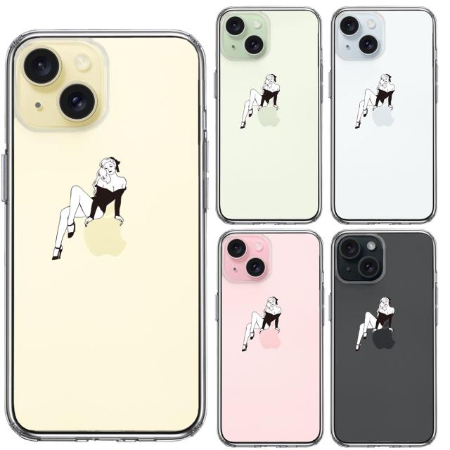 iPhone15 ケース クリア セクシーレディー 2 スマホケース 側面ソフト 背面ハード ハイブリッド  送料無料-1