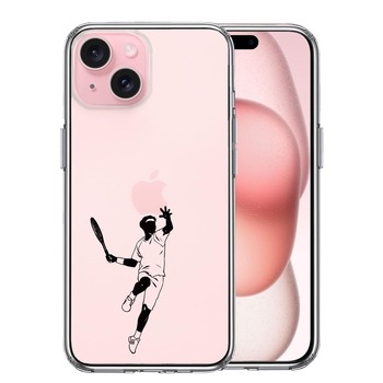 iPhone15 ケース クリア テニス スマホケース 側面ソフト 背面ハード ハイブリッド 送料無料-0