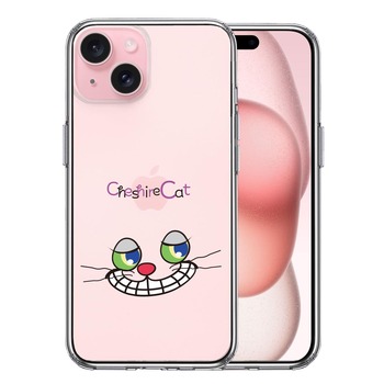 iPhone15Plus ケース クリア アリス CAT チェシャ猫 2 スマホケース 側面ソフト 背面ハード ハイブリッド  送料無料-0