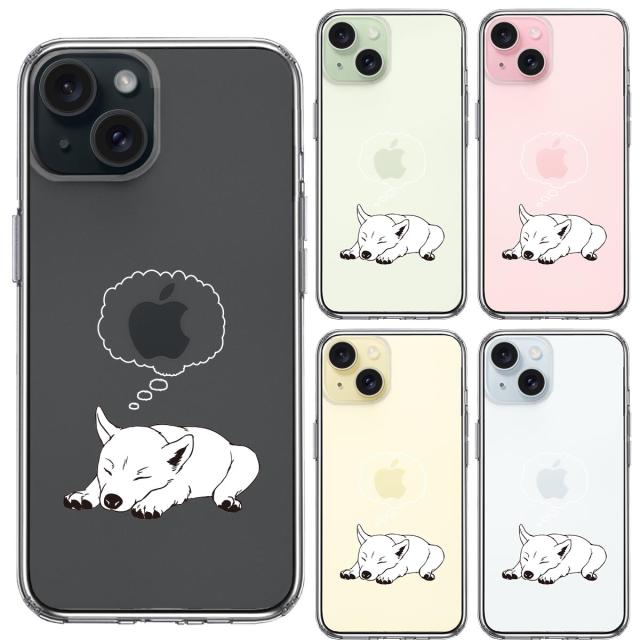iPhone15Plus ケース クリア 柴犬 スマホケース 側面ソフト 背面ハード ハイブリッド  送料無料-1