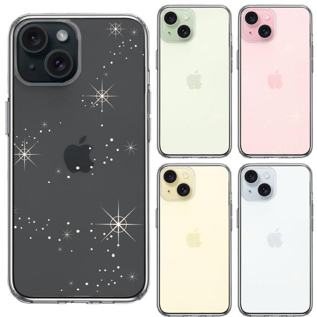 iPhone15Plus ケース クリア 天の川 スマホケース 側面ソフト 背面ハード ハイブリッド  送料無料-1