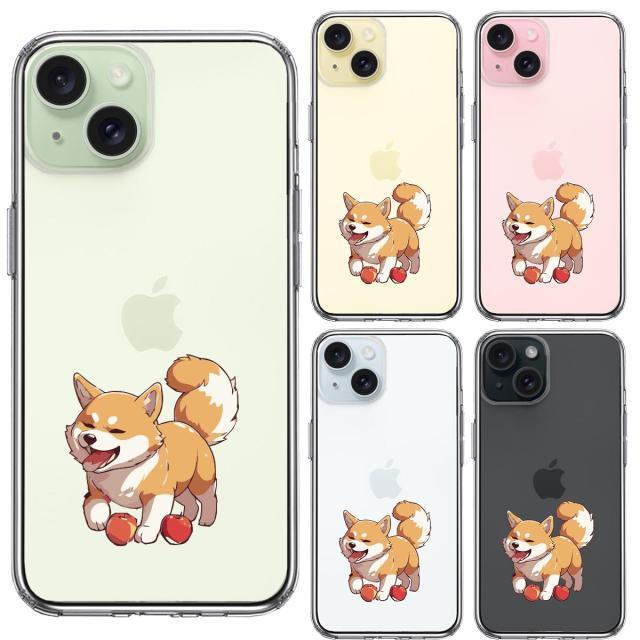 iPhone15Plus ケース クリア わんこ 柴犬 2 スマホケース 側面ソフト 背面ハード ハイブリッド  送料無料-1