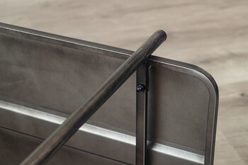 90シェルフ5段 ヴィンテージ風質感のアイアン×天然木シェルフ トリニティ 送料無料-14