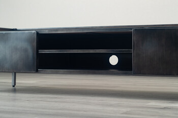 150TVボード ヴィンテージ風質感のアイアン×天然木ローボード トリニティ 送料無料-9