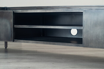 150TVボード ヴィンテージ風質感のアイアン×天然木ローボード トリニティ 送料無料-10