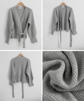 ニットトップス カシュクールニット 送料無料 即日発送-9