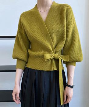 ニットトップス カシュクールニット 送料無料 即日発送-6