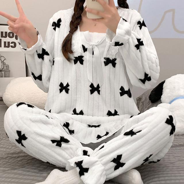 フリースパジャマ 上下セットアップ 送料無料 即日発送-4