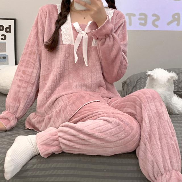 フリースパジャマ 上下セットアップ 送料無料 即日発送-7