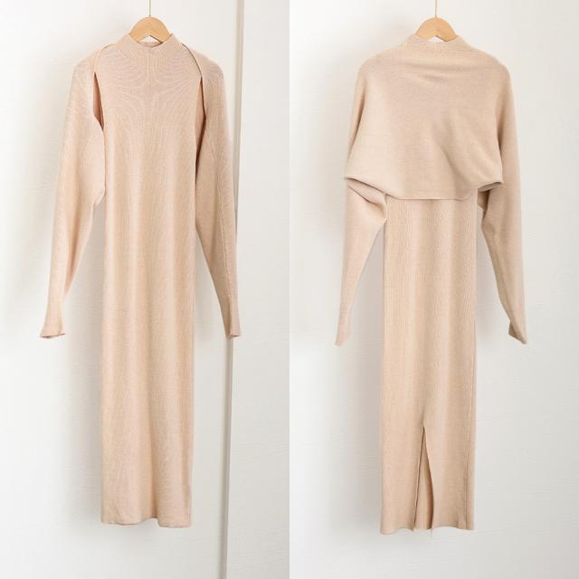 ニットワンピース アンサンブルレディース 送料無料 即日発送-2