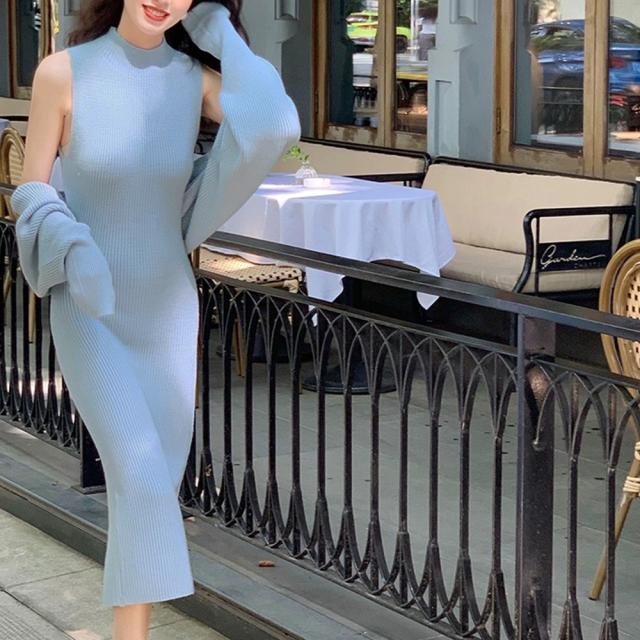 ニットワンピース アンサンブルレディース 送料無料 即日発送-8