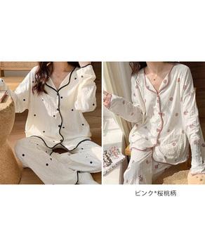 パジャマ レディース 部屋着薄手長袖 送料無料 即日発送-2