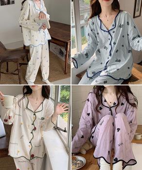 パジャマ レディース 部屋着薄手長袖 送料無料 即日発送-5