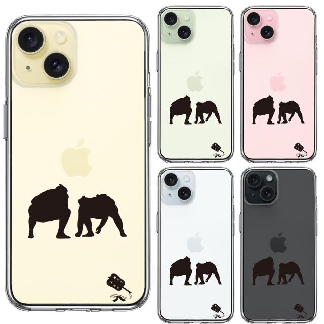 iPhone15Plus ケース クリア 相撲 おすもう 仕切り スマホケース 側面ソフト 背面ハード ハイブリッド  送料無料-1