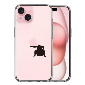 iPhone15 ケース クリア おすもうさん 土俵入り スマホケース 側面ソフト 背面ハード ハイブリッド  送料無料-0