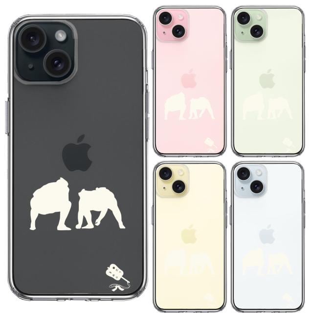 iPhone15Plus ケース クリア 相撲 おすもう 仕切り ホワイト スマホケース 側面ソフト 背面ハード ハイブリッド  送料無料-1