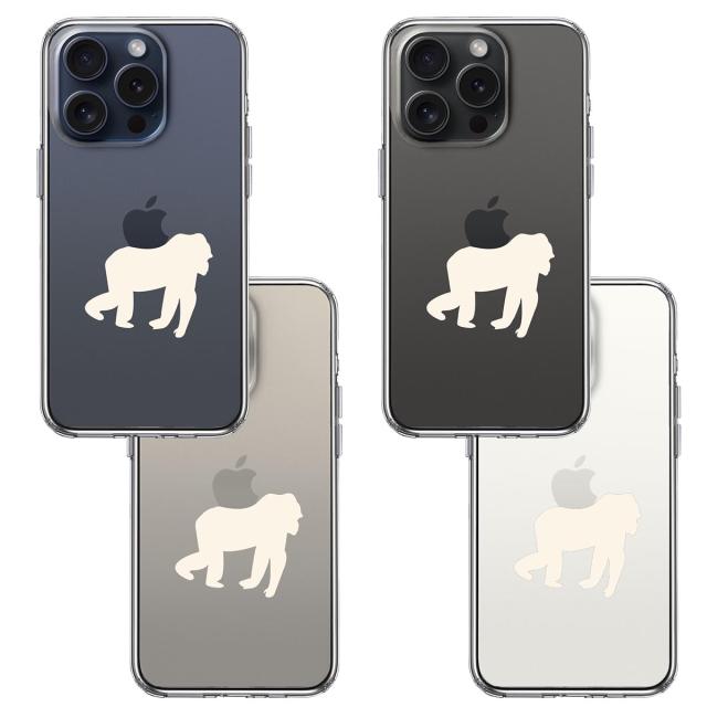 iPhone15Pro ケース クリア ゴリラ りんご 運搬中 2 スマホケース 側面ソフト 背面ハード ハイブリッド  送料無料-1