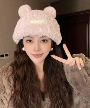 くま耳帽子 ボアハット 暖かい帽子 送料無料 即日発送-7