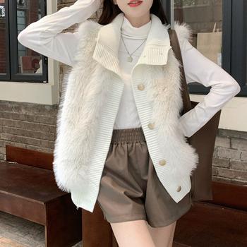 ファーベスト レディース リブニットジレ 送料無料 即日発送-6