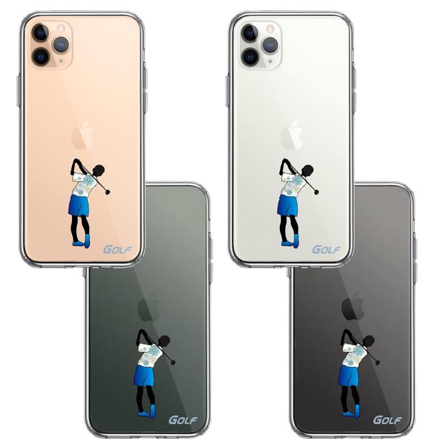 iPhone11proケース クリア ゴルフ 女子 スマホケース 側面ソフト 背面ハード ハイブリッド  送料無料-1