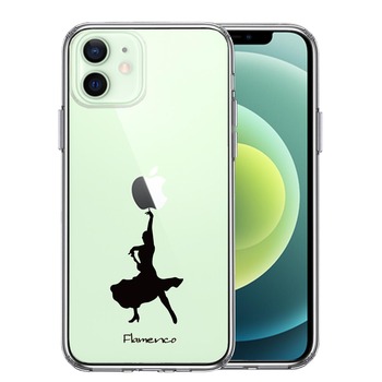 iPhone12mini ケース クリア フラメンコ スマホケース 側面ソフト 背面ハード ハイブリッド 送料無料-0
