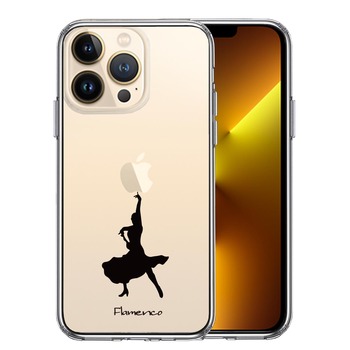 iPhone13Pro ケース クリア フラメンコ スマホケース 側面ソフト 背面ハード ハイブリッド 送料無料-0