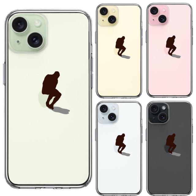 iPhone15Plus ケース クリア りんご で 考える人 スマホケース 側面ソフト 背面ハード ハイブリッド 送料無料-1