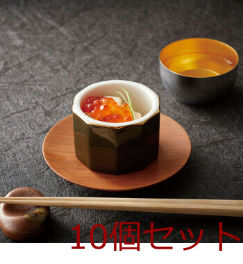 十角切立珍味入 白亜 10セット 送料無料-1