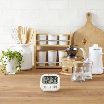 デジタルタイマー抗菌でか見えタイマーアイボリー 3個セット 送料無料 即日発送-5