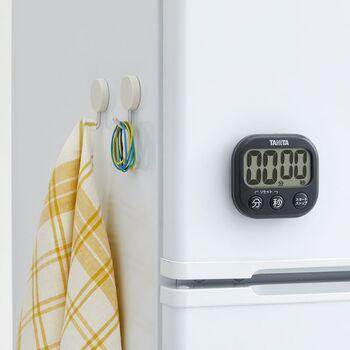 デジタルタイマー抗菌でか見えタイマーダークグレー 3個セット 送料無料 即日発送-5