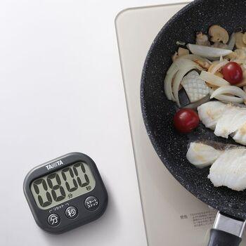 デジタルタイマー抗菌でか見えタイマーダークグレー 3個セット 送料無料 即日発送-6